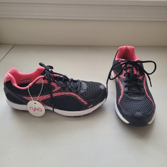 New Ryka Leather Mesh Lace-Up Walking Sneakers - Picture 11 of 11